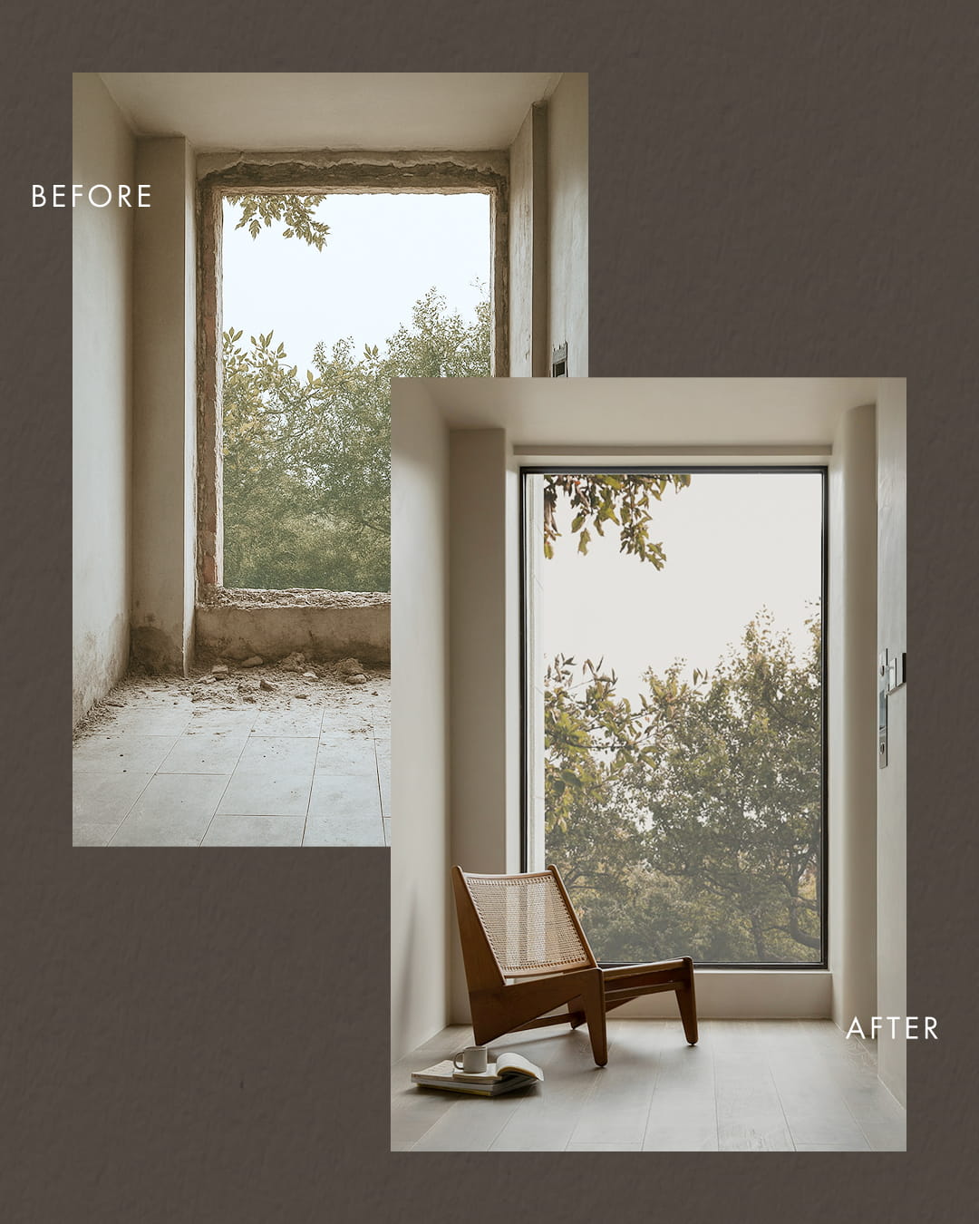 H2EM Before and after interior transformation 